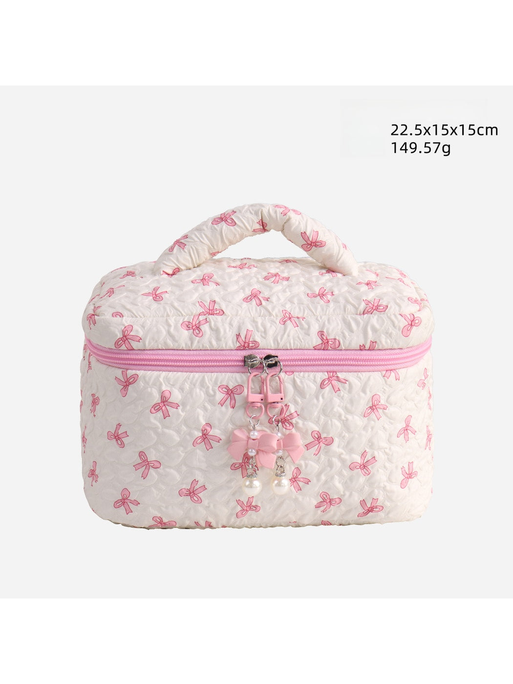 Cosbai - Bow Detail Bucket and Pouch Storage Bag