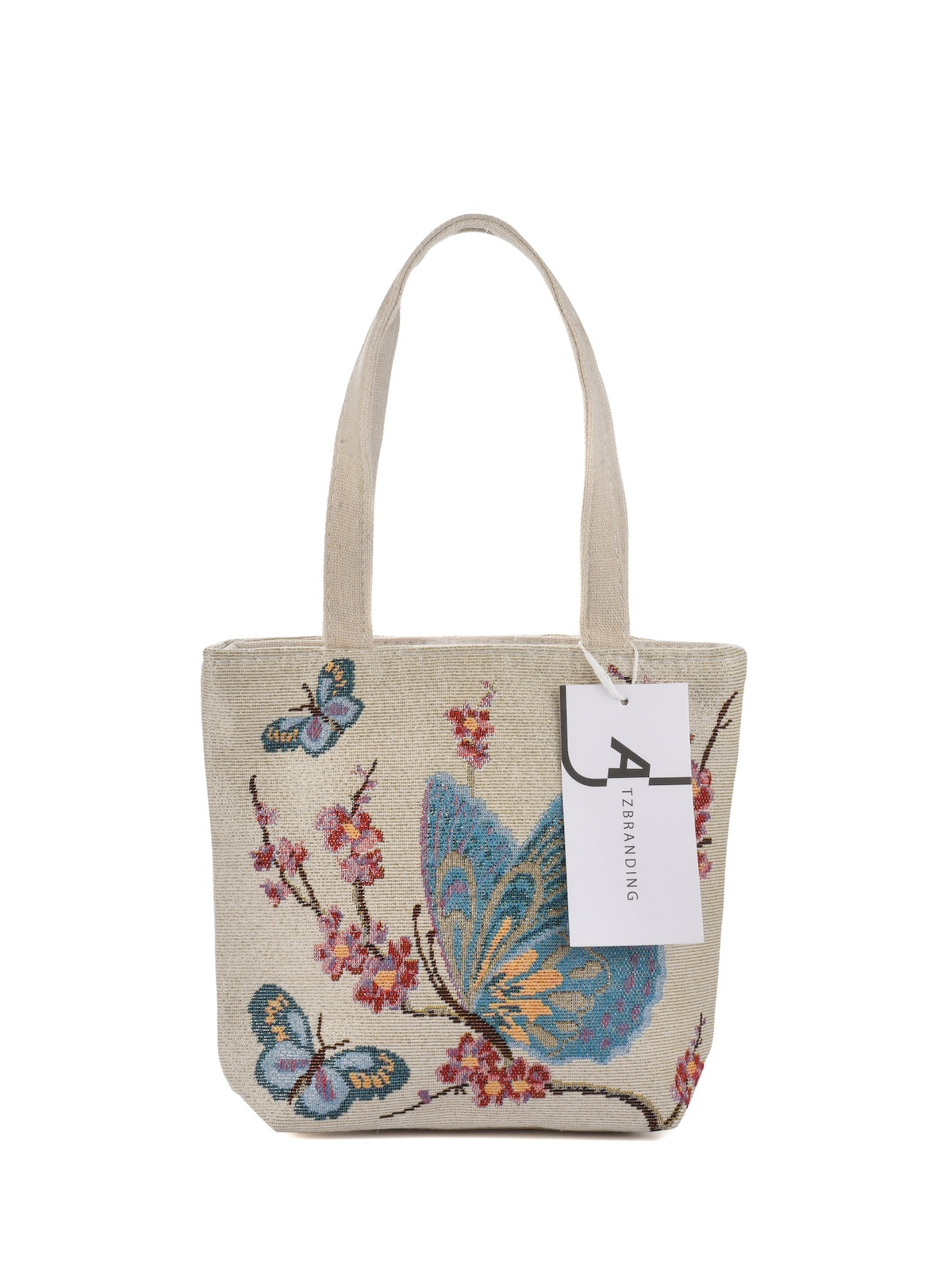 Cosbai - Embroidered Canvas Handbag