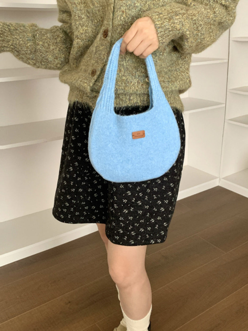 Cosbai - Rounded Knit Tote Bag