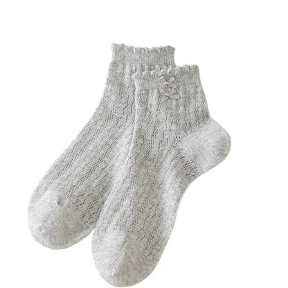 Rufia - Bow Mesh Ankle Socks For Summer – Light & Cute