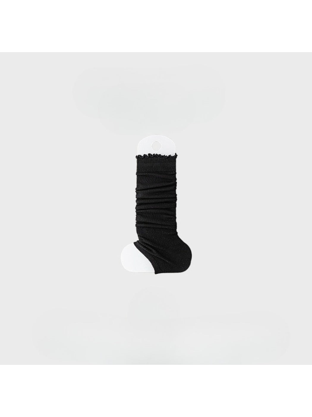 Rufia - Soft Ribbed Ruffle Trim Slouchy Leg Warmers