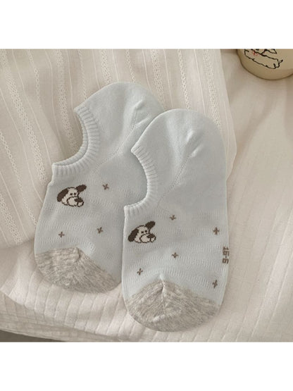 Rufia - Cute Dog Embroidery Low-Cut Ankle Socks product image 5