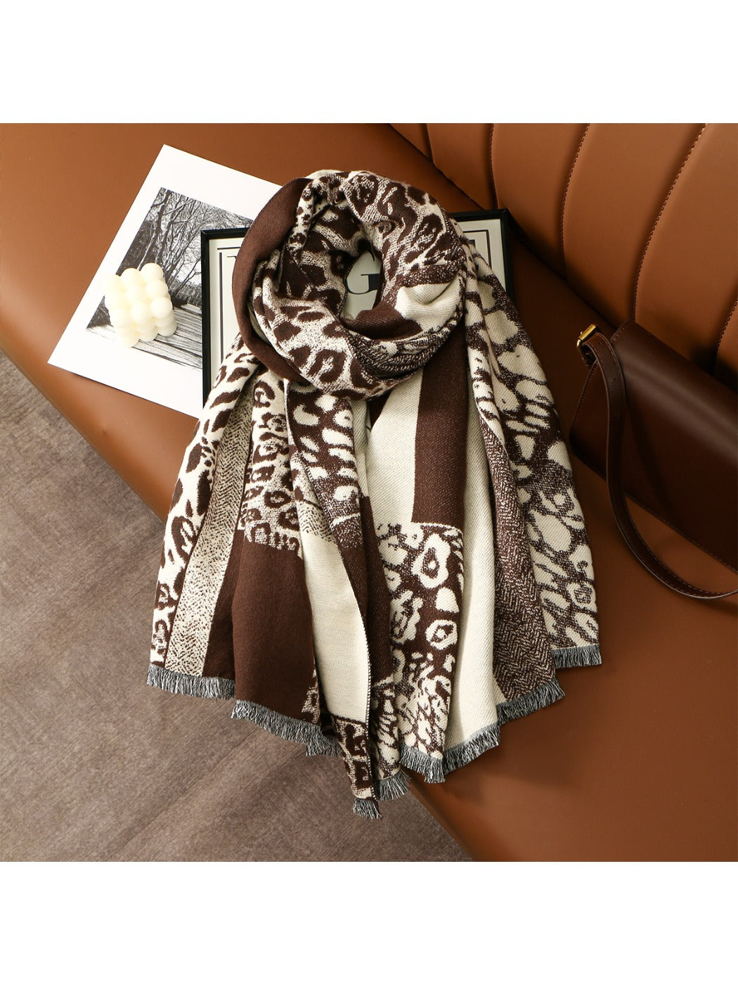 Scarvii - Leopard Print Thick Winter Scarf