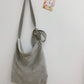 Cosbai - Vintage Solid Corduroy Shoulder Bag