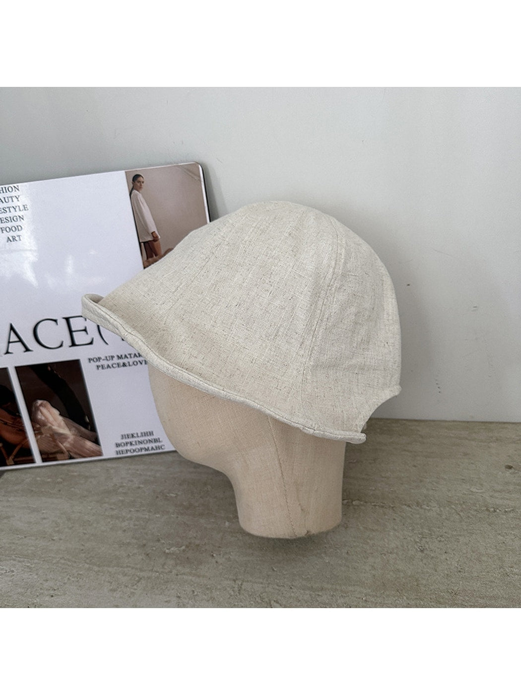 Haila - Solid Color Short Brim Round Crown Bucket Hat