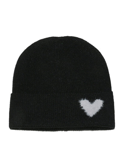 Haila Heart Patch Ribbed Beanie