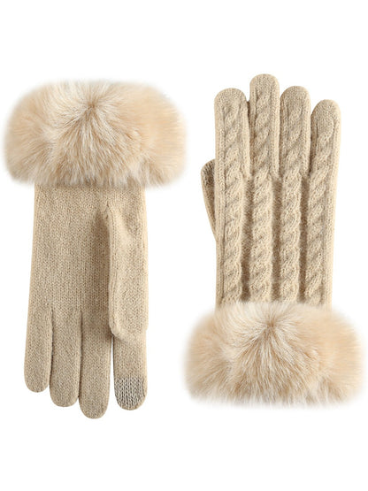 Gloving - Elegant Gloves with Fur Cuff