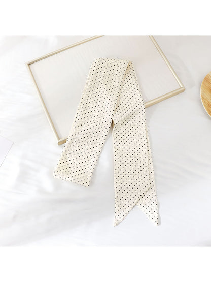 Scarvii - Polka Dot Printed Skinny Scarf