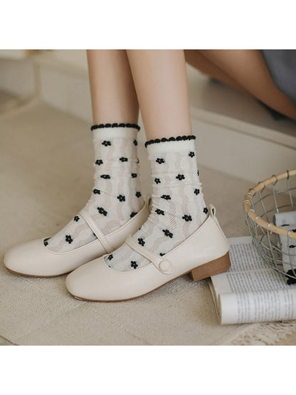 Rufia - Floral Lace Summer Socks - Sweet & Breathable