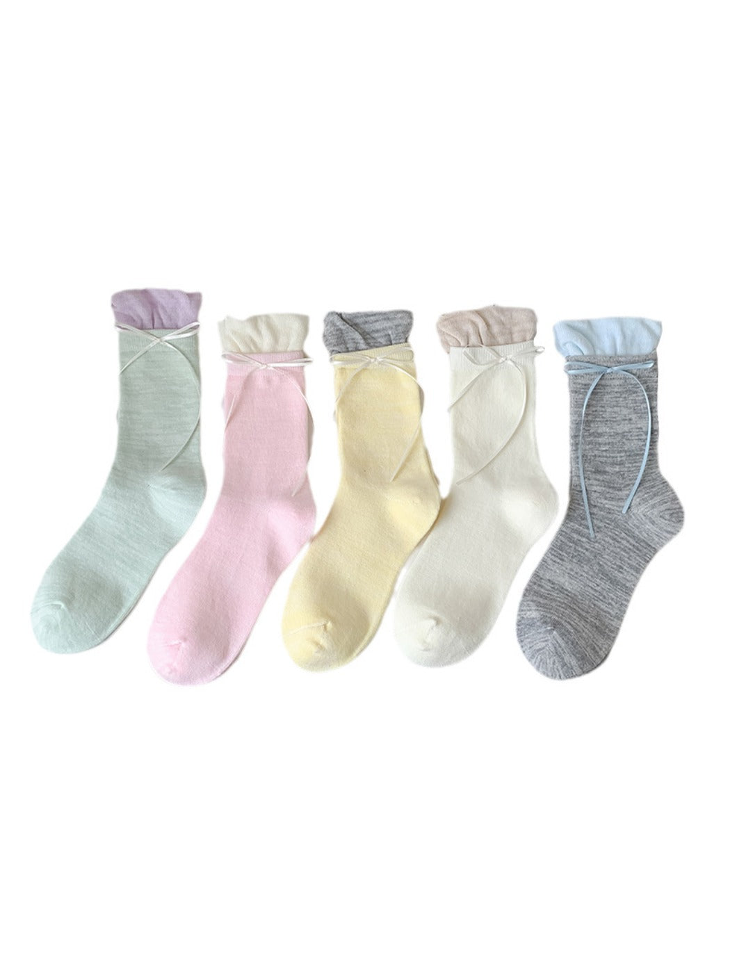 Rufia - Solid Cute Bow Quarter-Calf Socks – Sweet & Simple