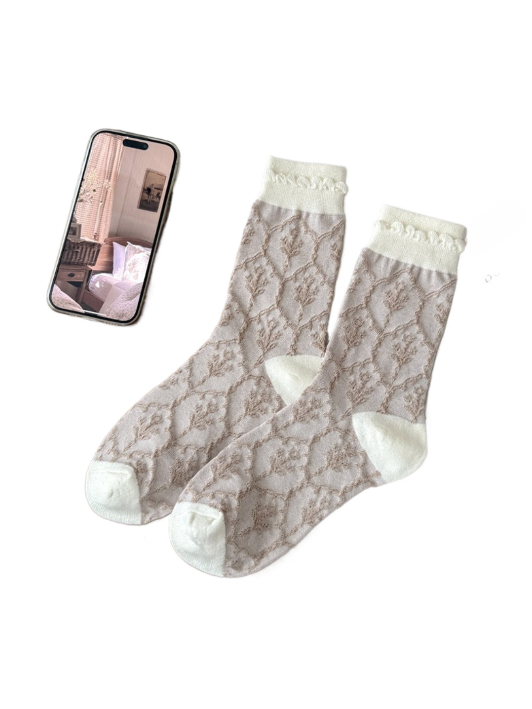 Rufia - Women's Floral Winter Crew Socks