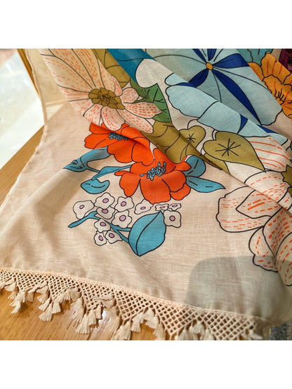 Scarvii - Garden Style Floral Summer Wrap Scarf