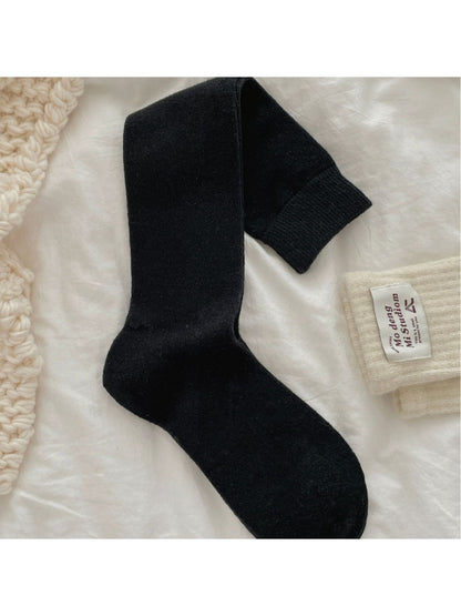 Rufia - Solid Color Long Socks for Women