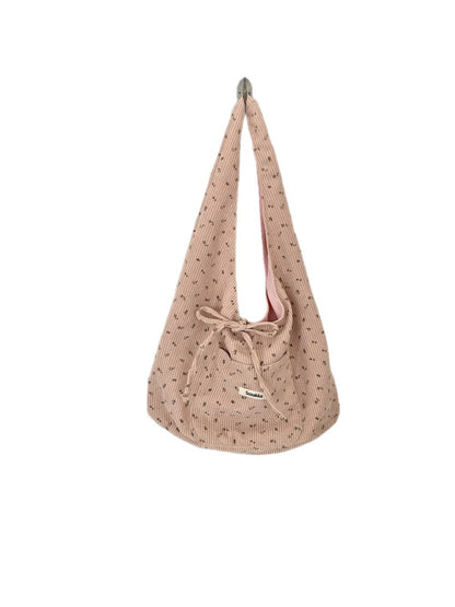 Cosbai – Reversible Corduroy & Canvas Shoulder Bag
