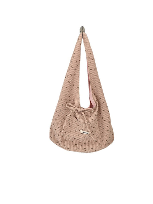 Cosbai – Reversible Corduroy & Canvas Shoulder Bag