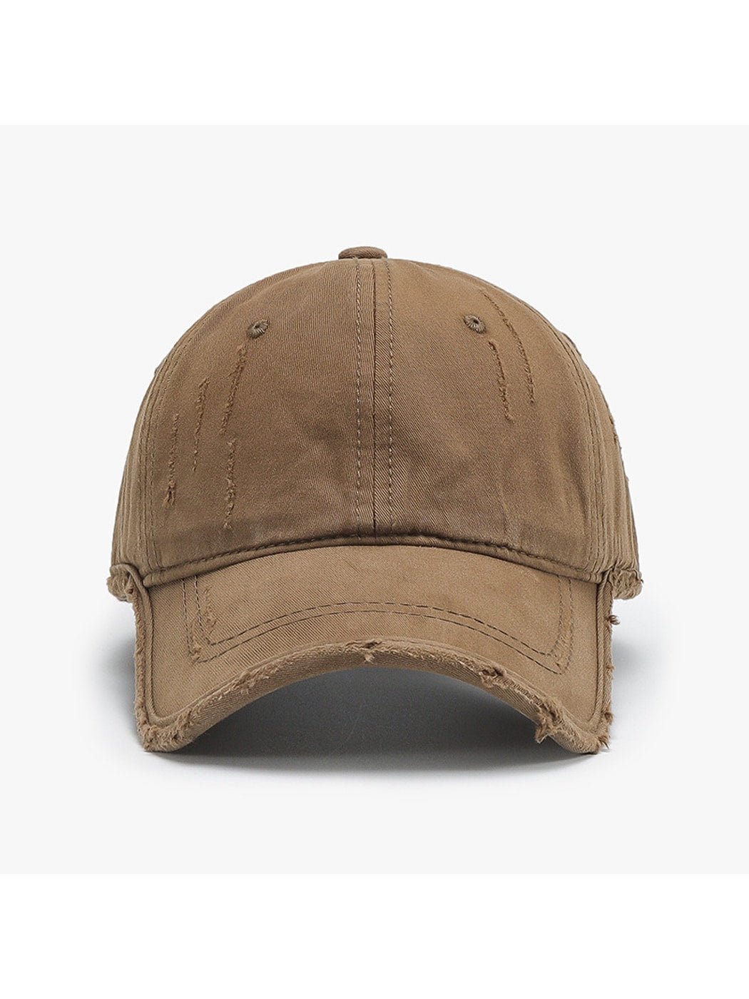 Haila - Adjustable Distressed Curved Brim Baseball Cap