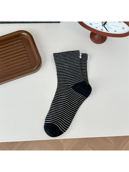 Rufia - Soft Knit Stripe Crew Socks