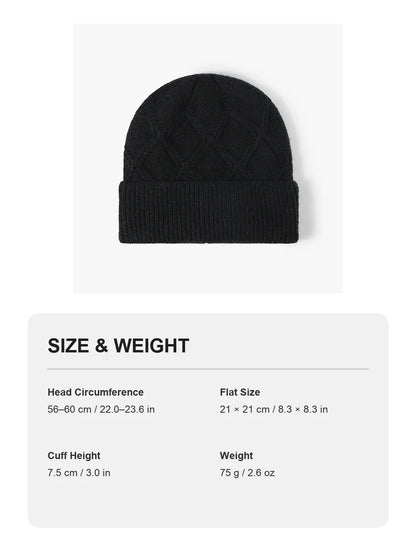 Haila - Diamond Textured Knit Beanie
