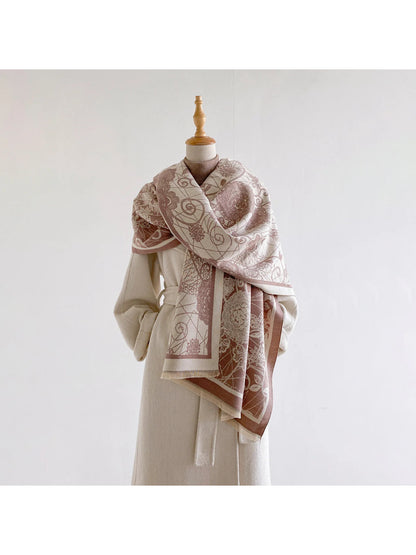 Scarvii - Floral Vine Print Scarf
