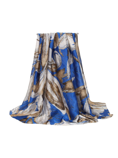 Scarvii - Retro Colorblock Print Summer Wrap Scarf
