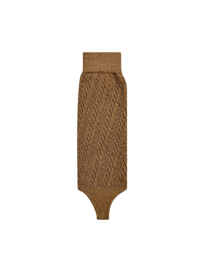 Cozyra - Solid Openwork Stirrup Leg Warmers
