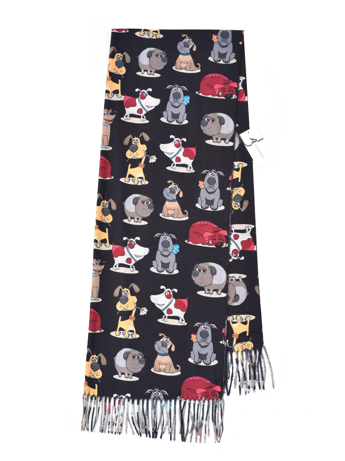 Scarvii – Cartoon Pup Print Winter Scarf