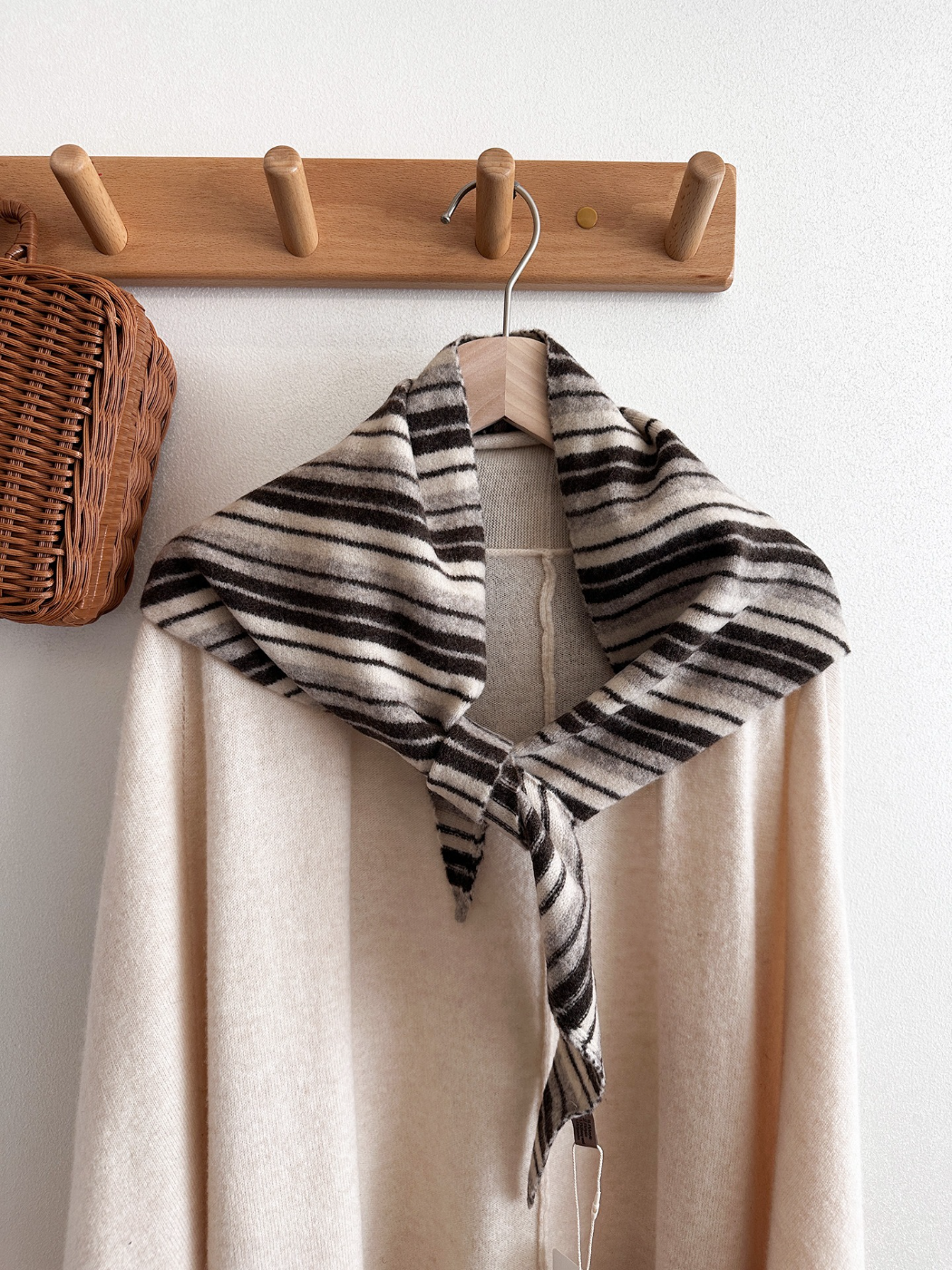 Scarvii - Striped Triangle Neck Scarf