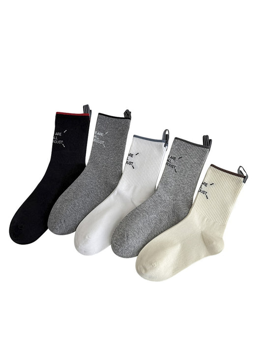 Rufia - Light Color Ribbed Crew Socks