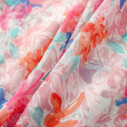 Floral watercolor print detail