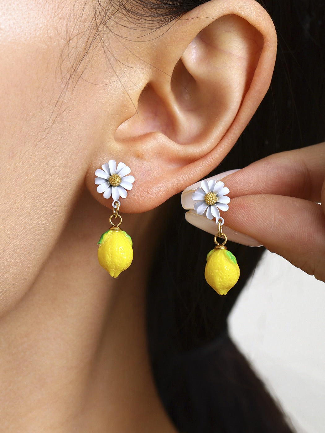 Earwish - Lemon Flower Stud Earrings