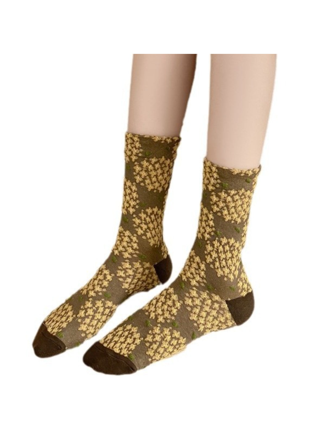 Rufia - Meadow Cluster Jacquard Crew Socks