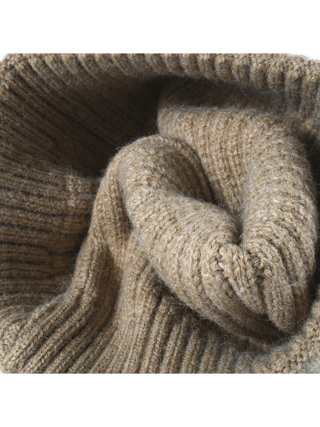 Haila - Fine Rib Contrast Stripe Cuffed Knit Beanie