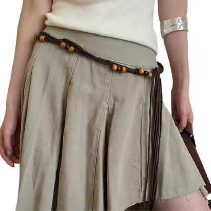 Beco Y2K Braided Rope Tassel Tie Waist Belt showing tassel detail
