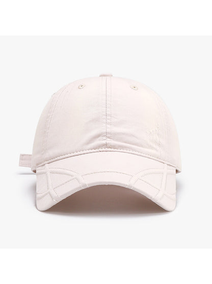 Haila - Round Crown Solid Color Baseball Cap