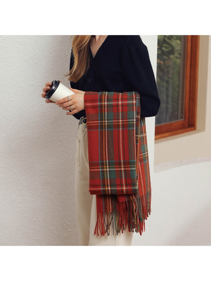 Scarvii - Classic Tartan Plaid Fringed Winter Scarf
