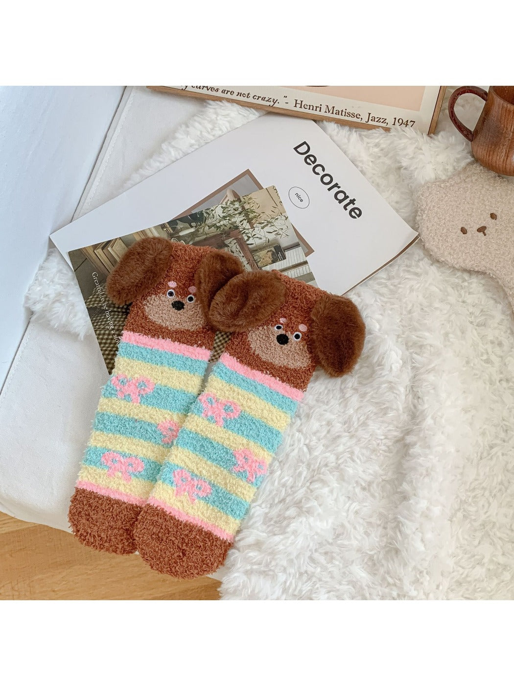 Rufia - Dachshund Plush Socks with Long Ears