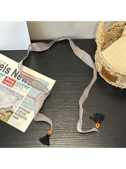 Scarvii - Tassel Skinny Neck Styling Scarf
