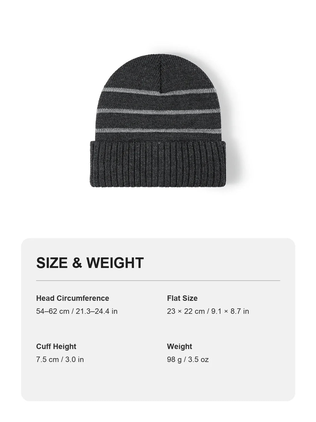 Haila - Striped Fleece-Lined Cuffed Knit Beanie