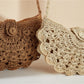 Cosbai Boho shell shape crossbody bag angled to show front and strap details