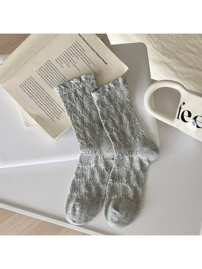 Rufia - Soft Textured Knit Crew Socks