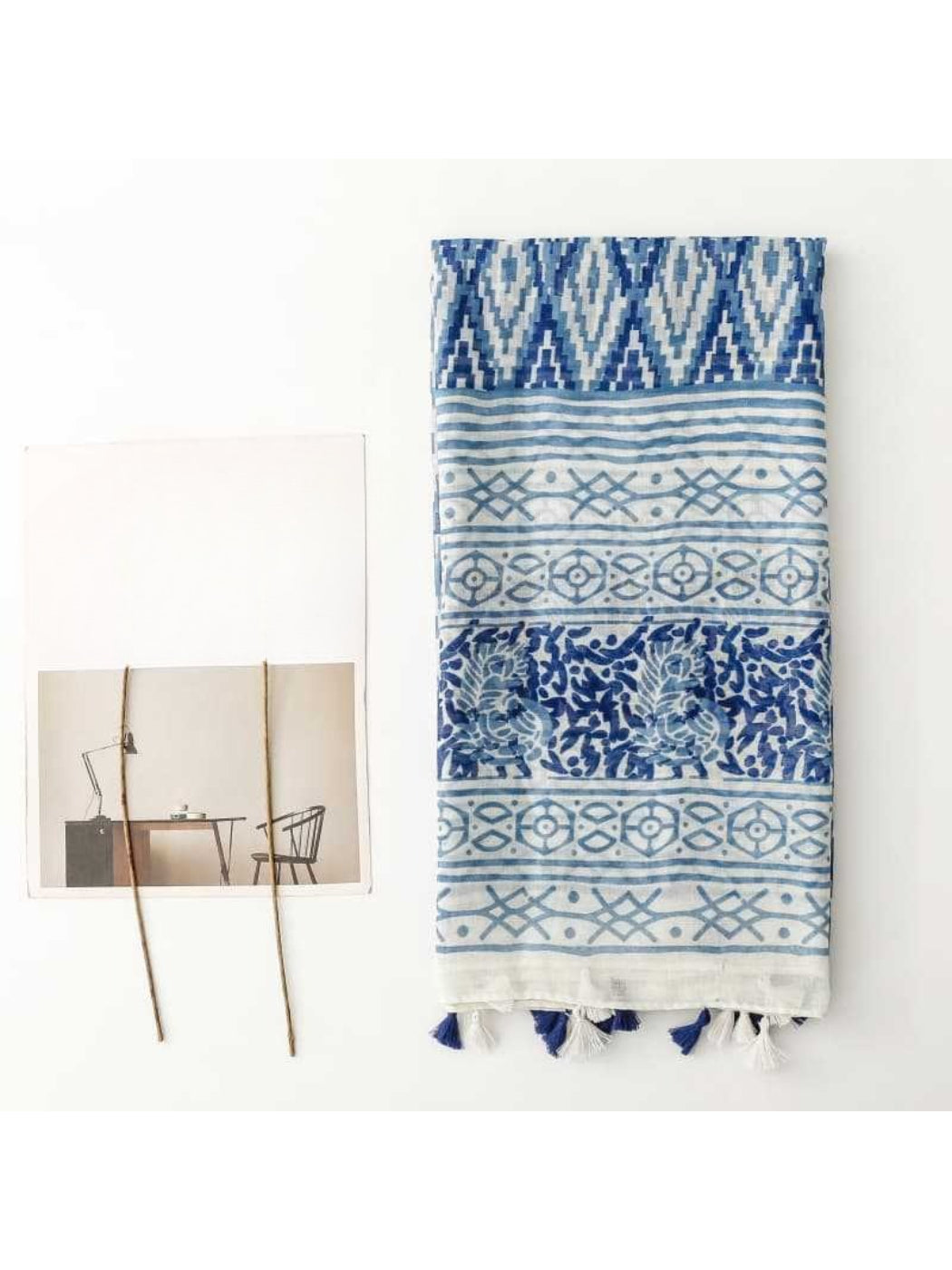 Scarvii - Modern Diamond Print Casual Scarf