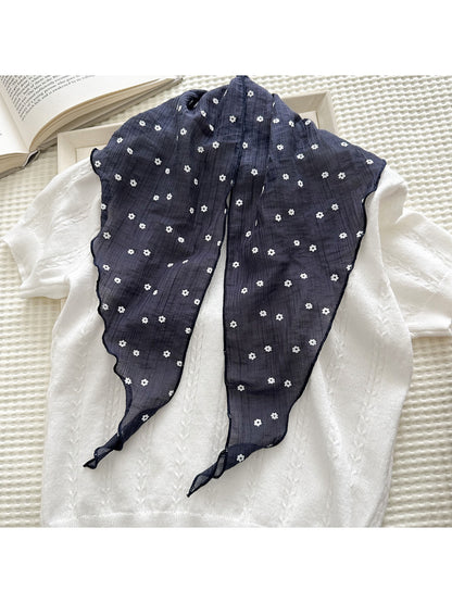 Scarvii - Ditsy Daisy Ruffle Edge Scarf