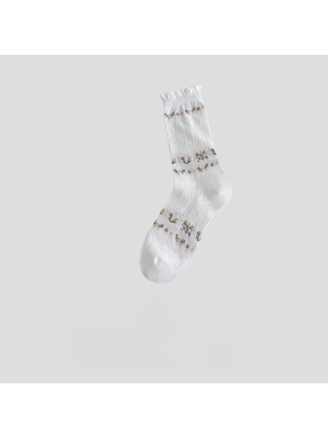 Rufia - Floral Mesh Ruffle Crew Socks product image 2