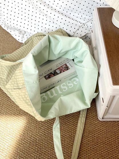 Cosbai reversible tote bag displayed on plain background showing full design