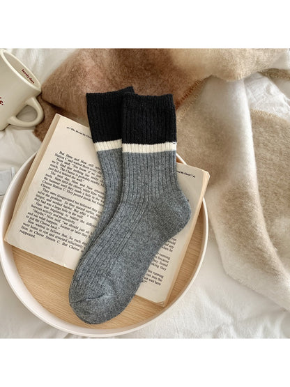 Rufia - Classic Colorblock Stripe Crew Socks
