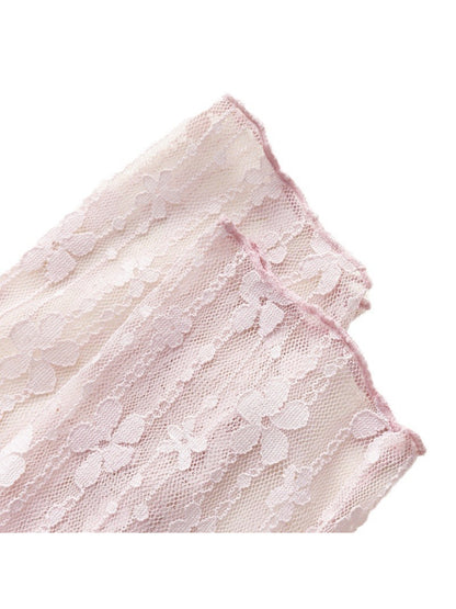 Rufia - Candy Stripe Floral Lace Sheer Socks