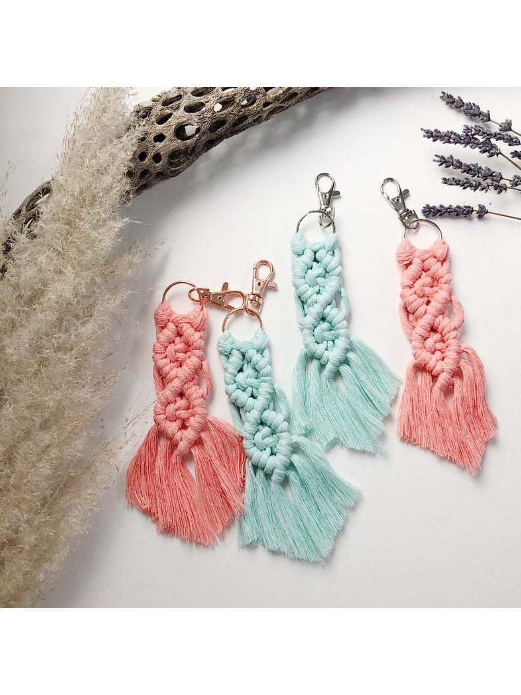 Koco Braided Keychain with Fringe Bag Charm & Accessory product shape