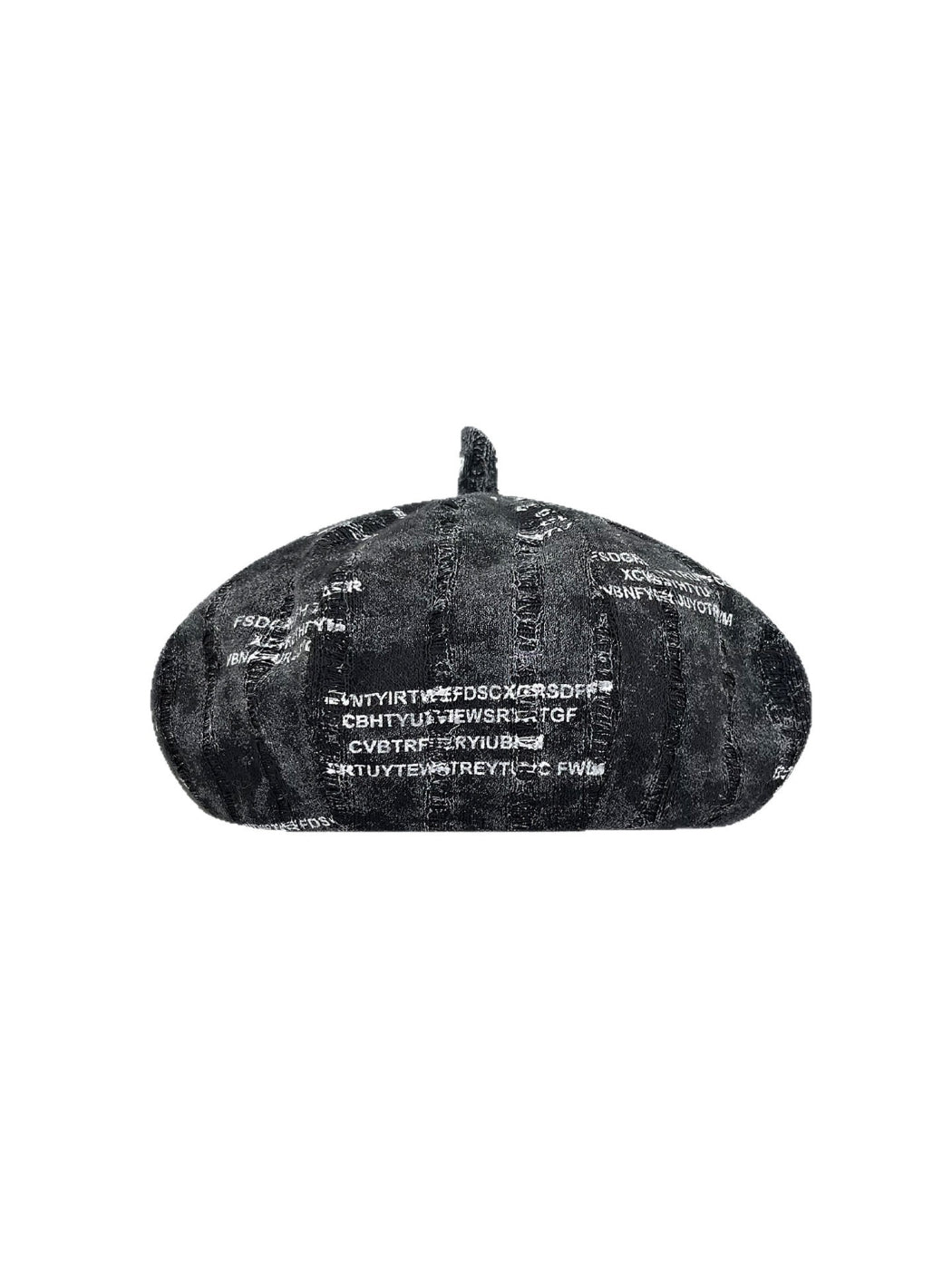 Haila - Newspaper Letter Print Beret Hat