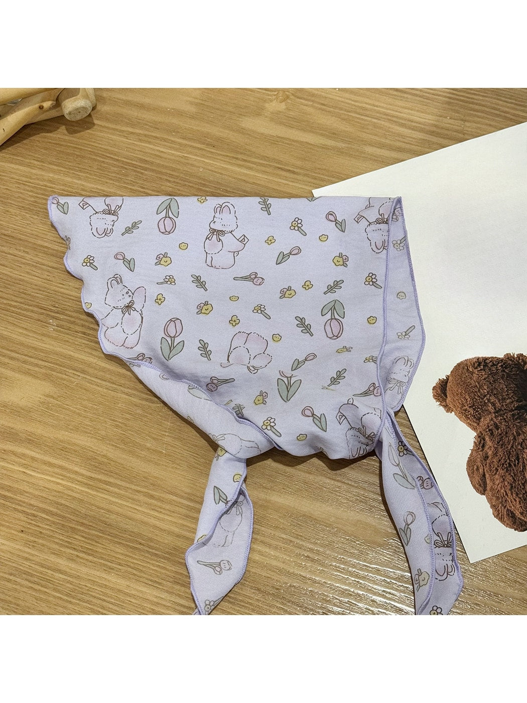 Scarvii - Cute Rabbit Print Sweet Triangle Bandana