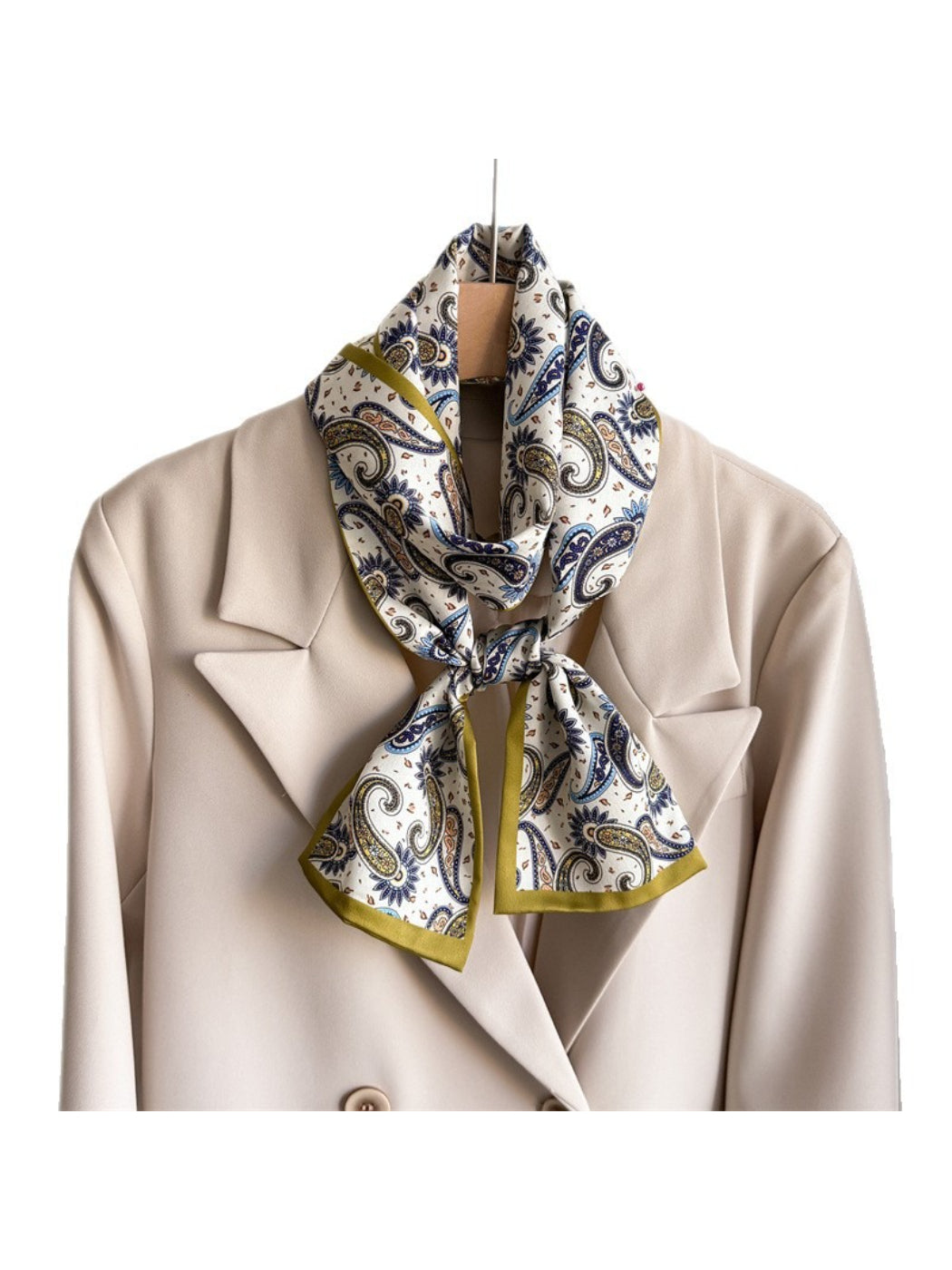 Scarvii - Paisley Border Skinny Scarf